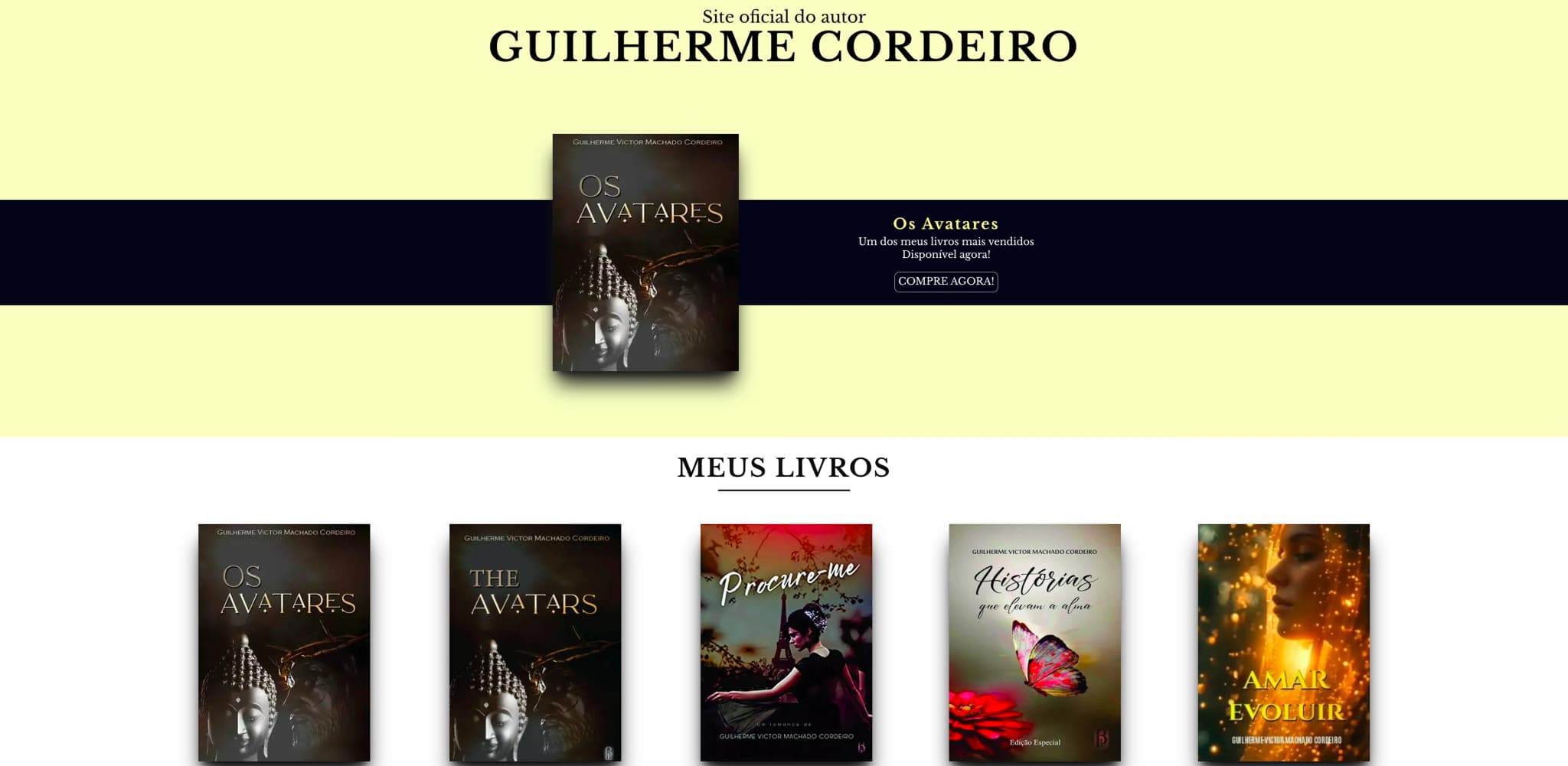 Site Escritor Guilherme Cordeiro